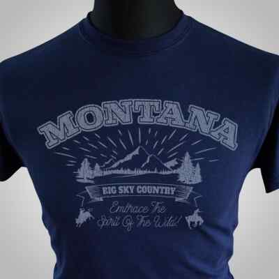 Montana T-Shirt Big Sky Country Wild West Yellowstone Bears USA Nationalpark Bu