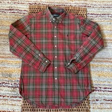 Vintage Polo Ralph Lauren Fall Plaid Button Down Shirt Men's Medium VTG