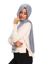 Jersey Hijab for , Muslim Head Scarf Light Grey