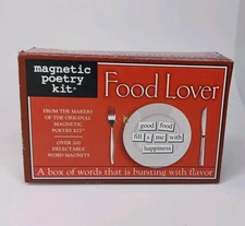 Food Lover Magnetic Poetry Kit Refrigerator Magnet Made In USA