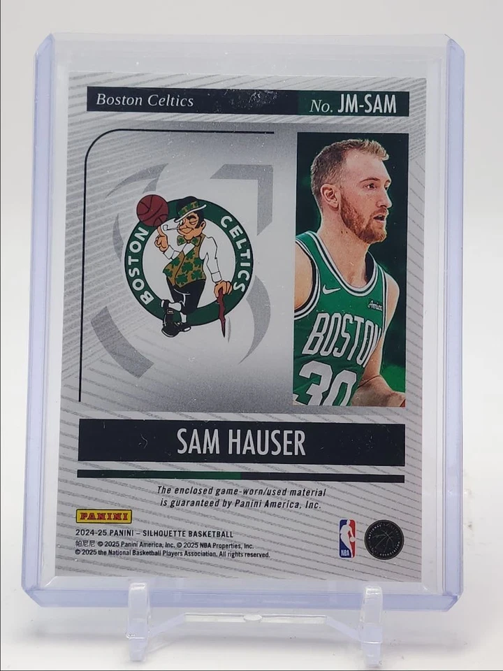 SAM HAUSER 2024-25 PANINI SILHOUETTE JUMBO GAME-WORN PATCH Q0871 - Image 2 of 2