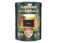  Cuprinol Ducksback 5 Year Waterproof for Sheds & Fences Black 5 litre CUPDBBL5L