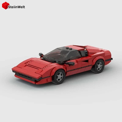 MOC car  Classic racing Courb Brick Model italian auto building block