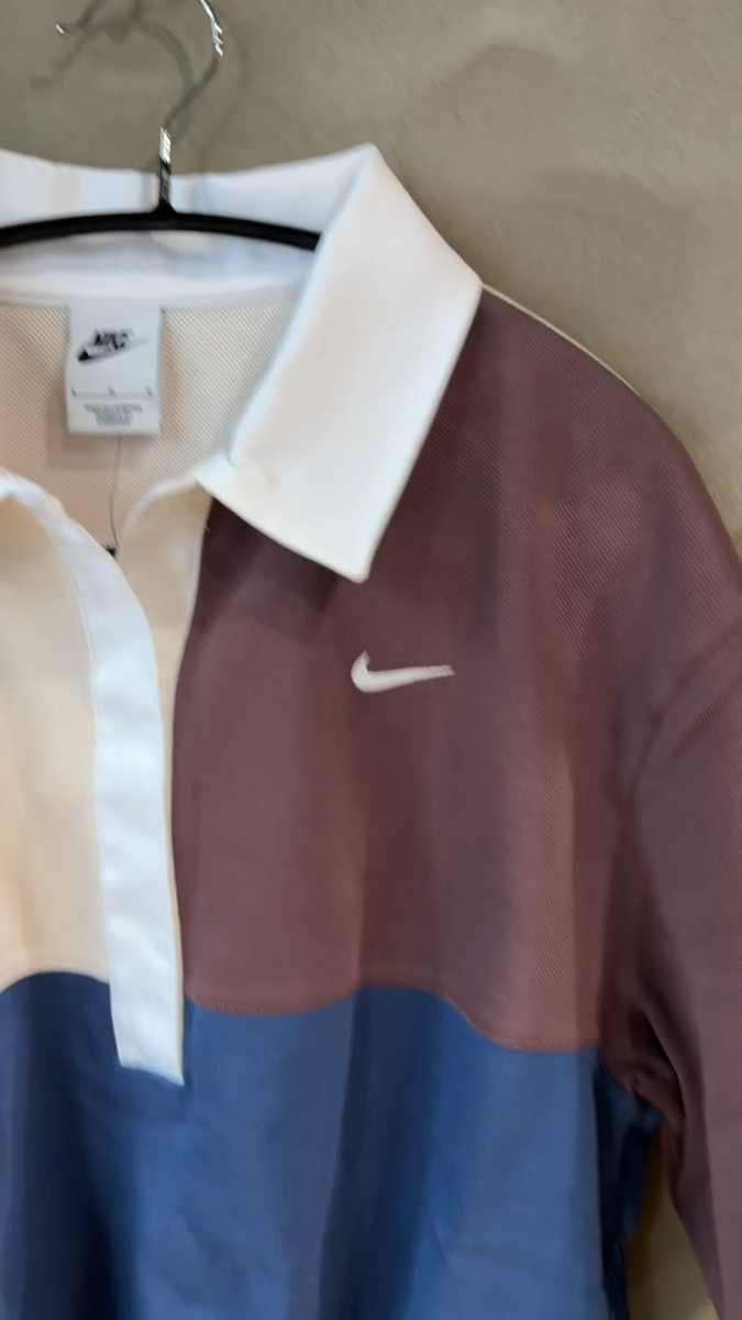 Nike Sportswear Oversized Short Sleeve Polo Women Casual Top