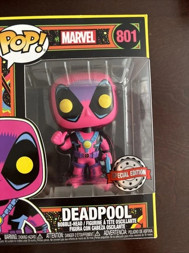 Funko Pop! Marvel Deadpool | Black Light | Special | #801 | w/Soft Protector