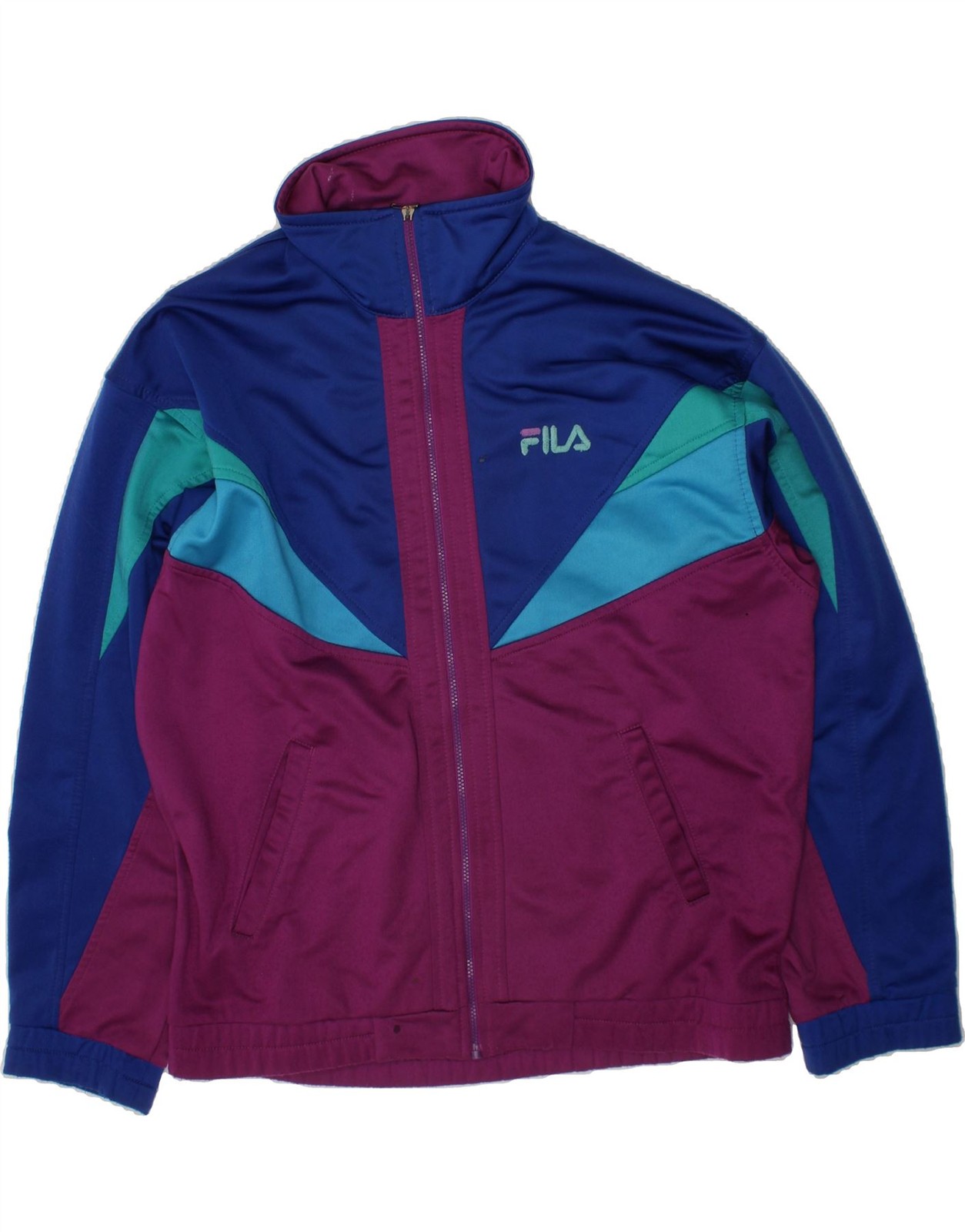 Giacca tuta FILA ragazzo oversize 11 12 anni blu colorblock DR67