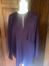 WOMENS Mango Suit Blouse - Size 4 - Plum Purple Shirt Top Office formal EUC