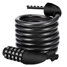 REHKITTZ Bike Lock Bicycle Locker Combination 5 Digit 120cm/12mm Long Cycle