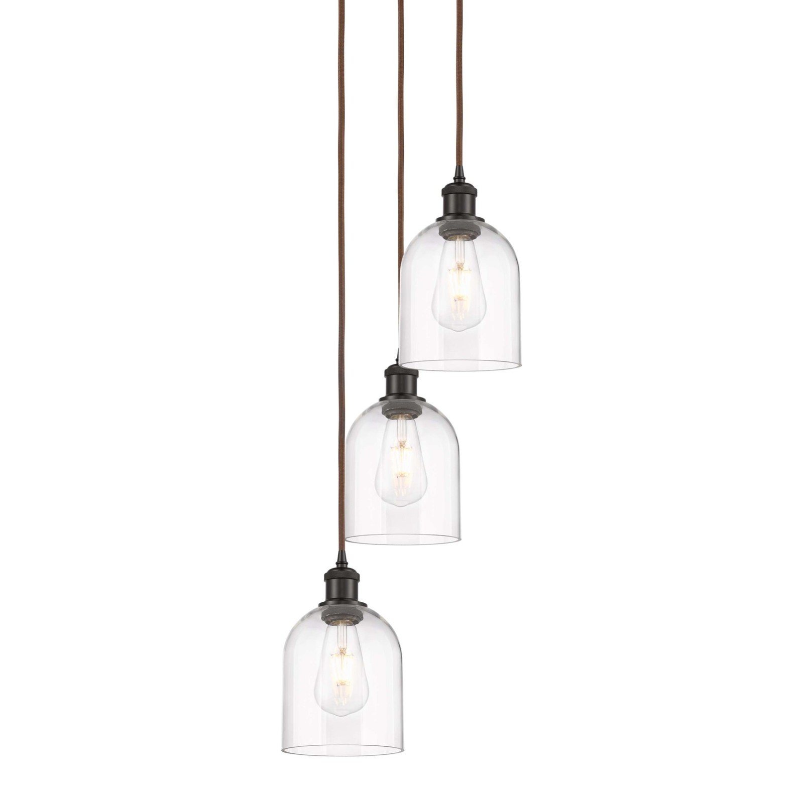 Innovations Lighting 113B-3P-30-12 Bella 3-Light Bronze Pendant Fixture