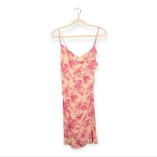 ASTR The Label Mini Dress S Pink Tie Dye Ruched Bodycon Trendy Going Out