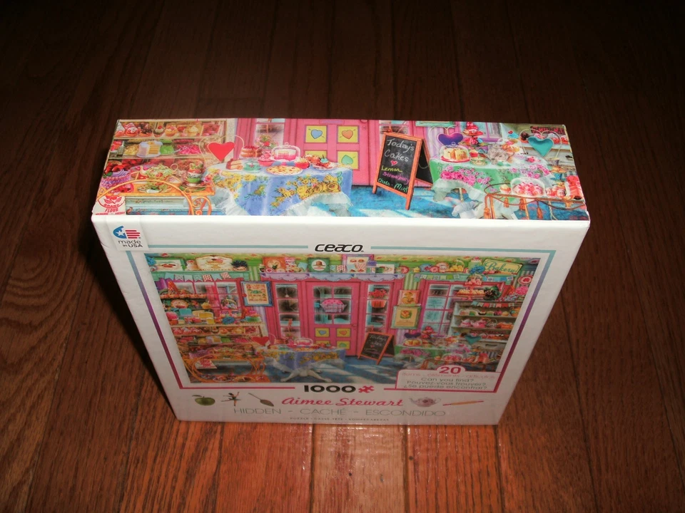 CEACO AIMEE STEWART 1000-Piece Jigsaw Puzzle. "In the Cake Shop" Rare. Complete. - Image 2 of 4