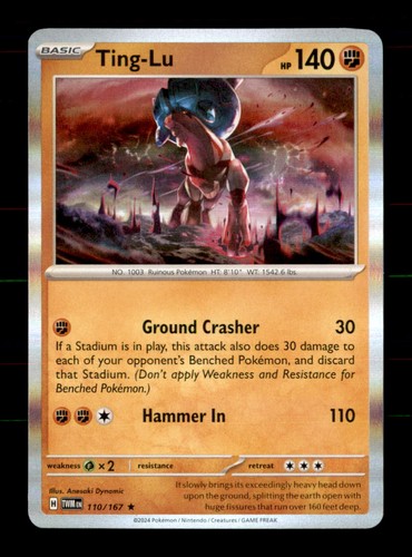 Ting-Lu 110/167 Rare Twilight Masquerade Pokemon Holo Near Mint