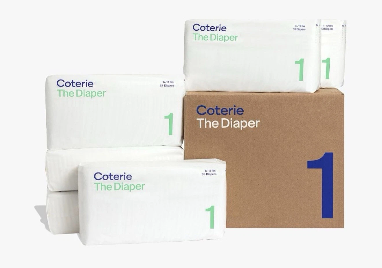 Coterie Diapers Size 1. Total 6 Packs. 198 Count. For 8-12lb Babies.
Opens in a new window or tab