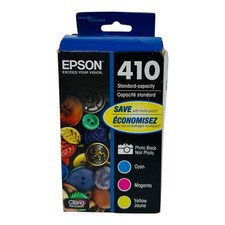 Genuine Epson 410 Ink Cartridges 4 Pack Photo Black CMY T410520 09/2026 SEALED