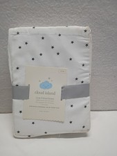 Target Cloud Island White Gray Stars Cotton Crib Sheet