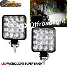 2pc Square 3.3inch Mini Universal Forklift Truck Head Light Work Light 12v 24v