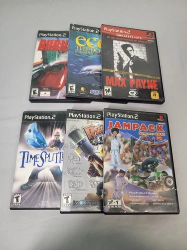 PS2 Lot of 6 - Max Payne, Burnout, Ratchet & Clank + More! - Read - Untested
