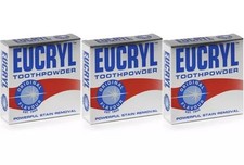 Eucryl Tooth Powder Original Flavour Powerful Stain Removal 50g Pack 3