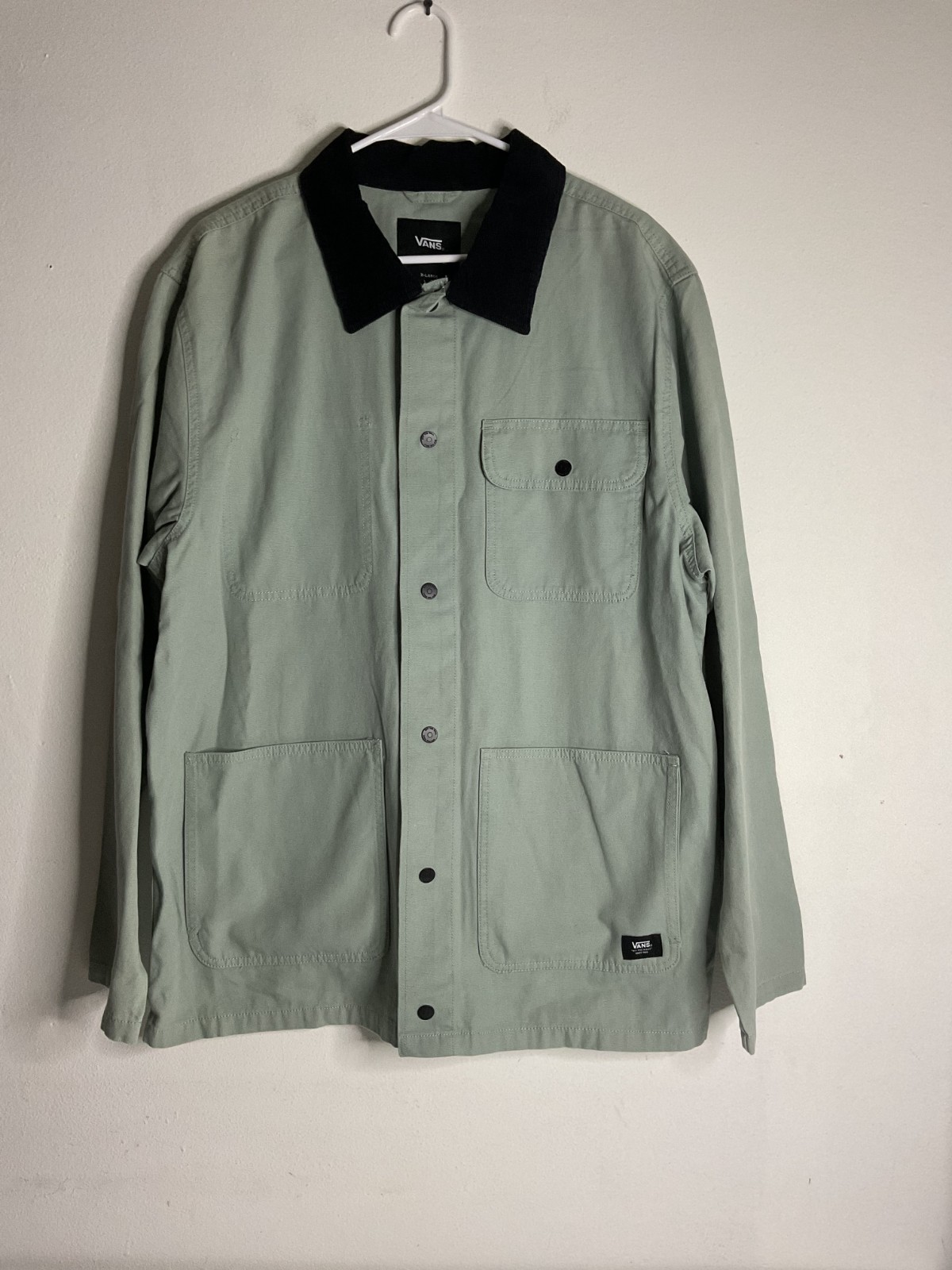 Vans Men's Drill Chore Corduroy Collar Coat Jacket Light Blue Size XL image 2