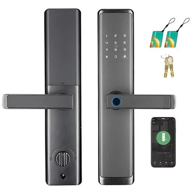 Wisuwore Keyless Entry Smart Lock with Handle Auto Lock & One Touch Unlock Black - Image 1 of 4
