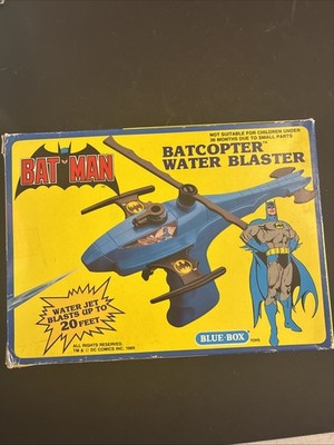 Vintage Batman Batcopter Water Blaster 1989 Blue-Box Toys MINT In Sealed Box!!