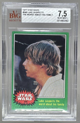 1977 Topps Star Wars #248 Luke suspects the worst about his family — BVG 7.5