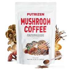 Mushroom Coffee with 6 Adaptogenic Functional Mushrooms  MCT Oil, Instant Coffe