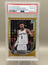 2025 Bowman - Victor Wembanyama Chrome-gold Geometric 50 Psa 10