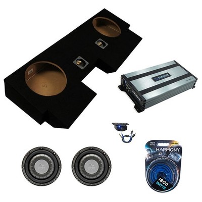 Harmony HA-F104 10'' SVC Sub + HA-A800.1 Amp + ASC Dual 10'' Sub Box Combo