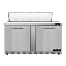 Continental Refrigerator D60N12-FB 60" Two Section Sandwich / Salad Prep Tabl...