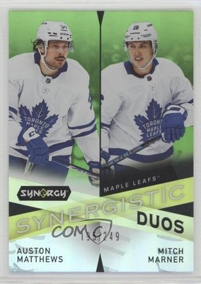 2022 Synergy Synergistic Duos Star-Star Green Auston Matthews Mitch Marner 0u20