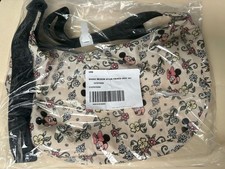 Baggu Medium French Gray Multicolor Disney Mickey Minnie Mouse Handbag