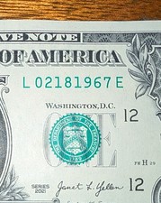 $1 Birthday Note (February 18th 1967) 