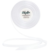 White Satin Ribbon 1/4 Inch x 36 Yards Roll Scrapbooking Wedding Gift Wrap 1 PCS