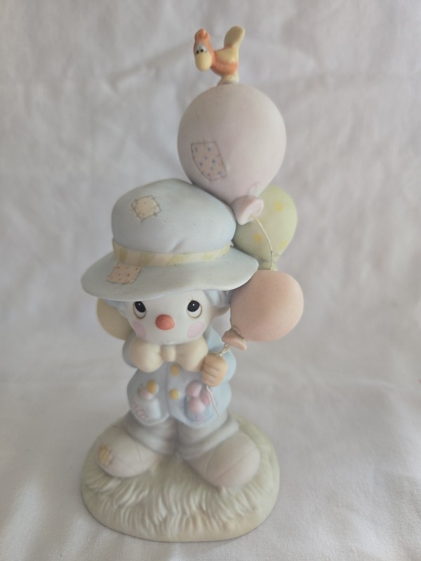 Precious Moments I GET A BANG OUT OF YOU 12262 Clown with Balloons 1984 