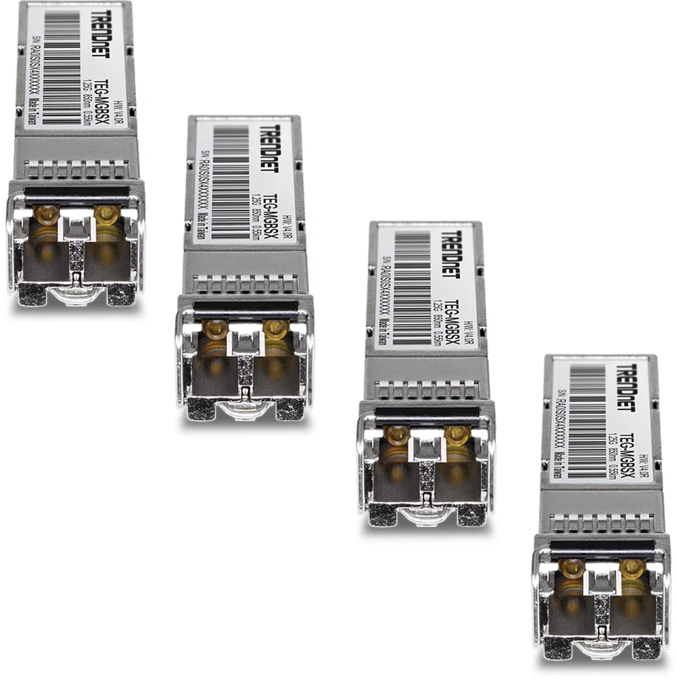 TRENDnet TEG-MGBSX/4 4-Pack SFP Multi-Mode LC Module (550m) (VER. v4.0R) - Image 2 of 4