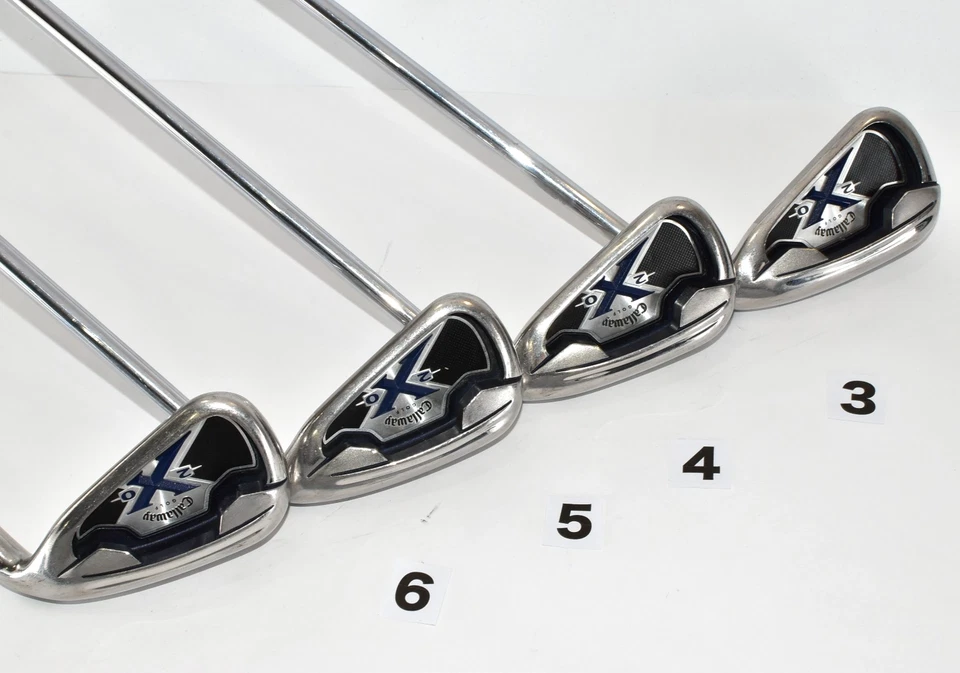 Callaway X-20 8p 3-4-5-6-7-8-9-Pw RH Golf Club Iron Set NSPRO 950GH Stiff X20 - Image 4 of 4