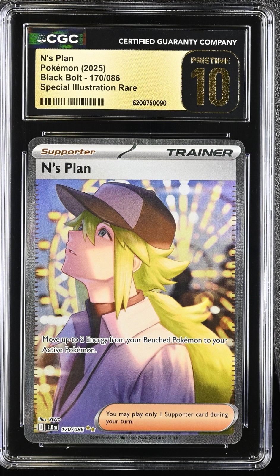 Pokemon N’s Plan Special Illustration Rare 170/086 Black Bolt CGC Pristine 10