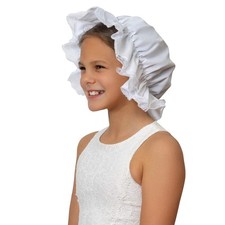 Skeleteen White Mob Cap Accessory - Grandma Night Bonnet Colonial Costume Nig...