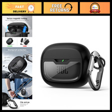 Shockproof Earbud Case for JBL Vibe Beam 2 200TWS, Rugged Bumper, Carabiner