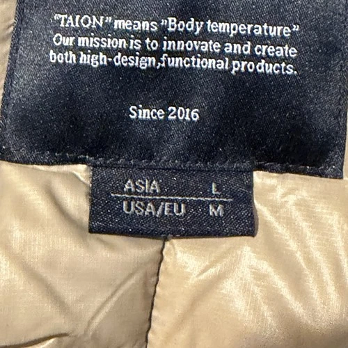 Taion Puffer Jacket Mens Medium Beige Mountain Volume Hooded Down Jacket BNWT  image 17