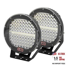 2 Pieces 9 inch 294W LED Pods Light Bar Black Round 24000Lm 9 in 294 B-Spot