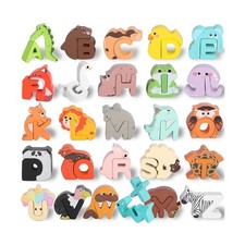 Animal Alphabet Puzzle Matching Game - Wooden Alphabet Learning Toy... Fast Ship