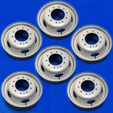 19.5 Set of 6 New 08-25 DODGE RAM 4500 5500 Steel Dually Wheel Rim 10 Lug 5 Slot