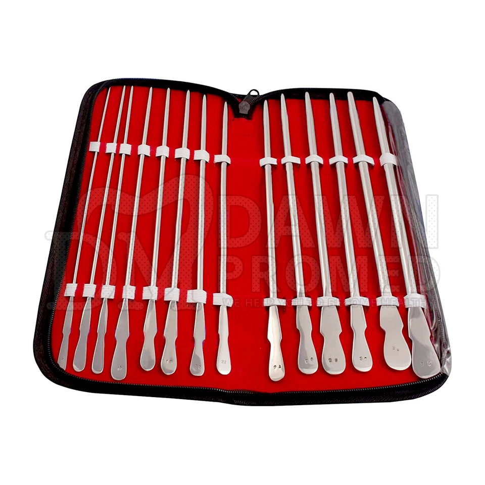 Juego de 14 dilatadores Dittel sonidos uretrales 11,5′′ recto 8FR – 34FR de un solo extremo Foto 4 de 4