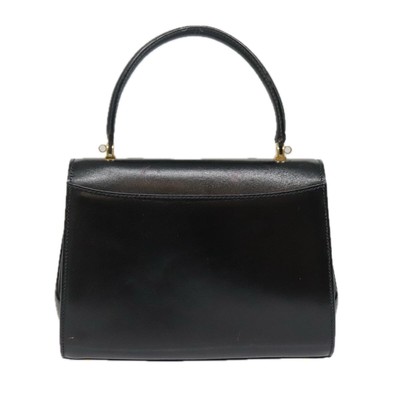 BALLY Hand Bag Leather Black Gold Auth bs18515 | eBay