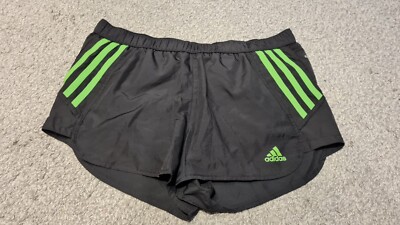 Adidas Damen Laufshorts Climacool Shorts Gr. 36 S Schwarz grün Supernova 