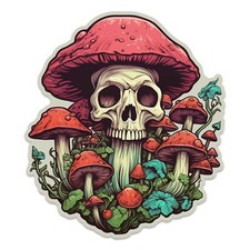 Skull Mushroom Grove Vinyl Sticker