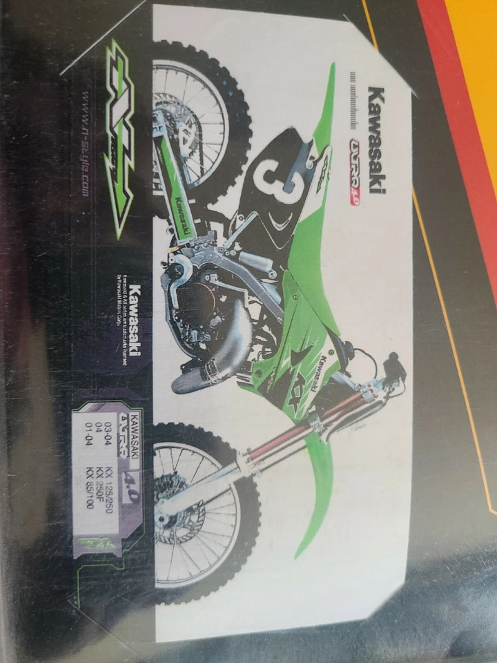 N-Style kawasaki 2003 2004 03 04 kx125 kx250 03 04 kx 125 250 graphics seat kit  - Image 3 of 4