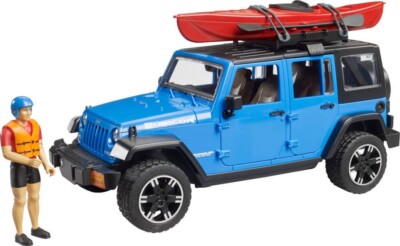 Bruder 02529 Jeep Wrangler Unlimited Rubicon mit Kajak Spielfigur Jeep Bworld